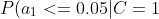 P(a_1<=0.05|C=1)=0.8